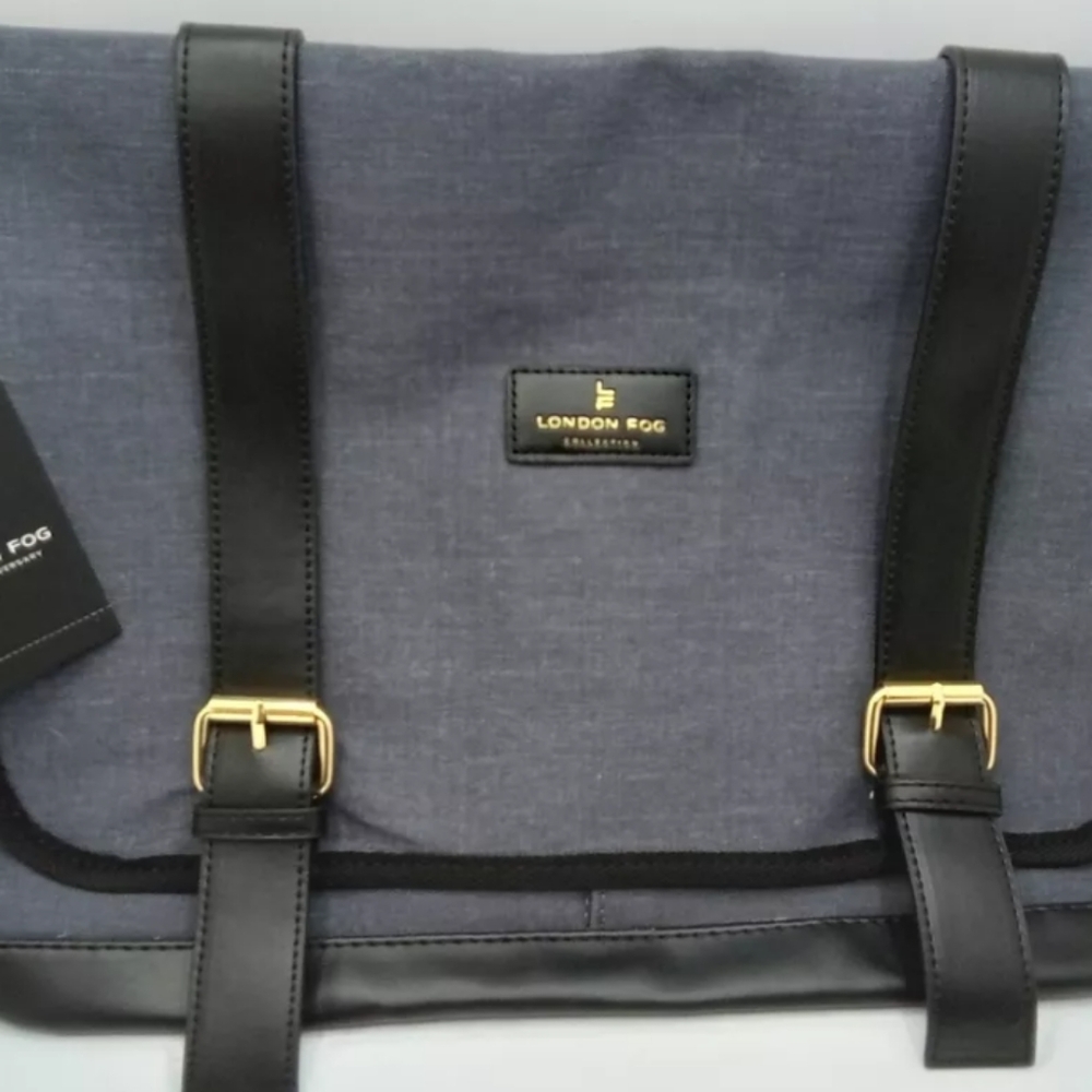 London Fog Canvas messenger bag NWT